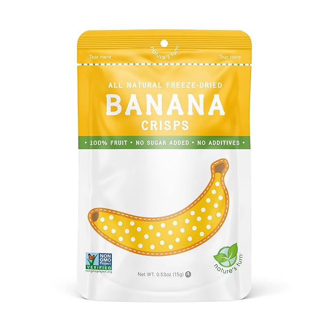 Nature’s Turn Freeze-Dried Banana Crisps – Healthy, Gluten-Free, Crispy & Delicious, Plant-Based