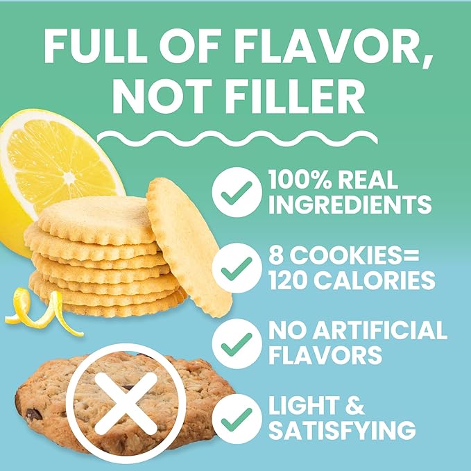 Dewey's Bakery Lemon Moravian Style Cookie Thins, Bakery Fresh with Real Simple Ingredients, Low