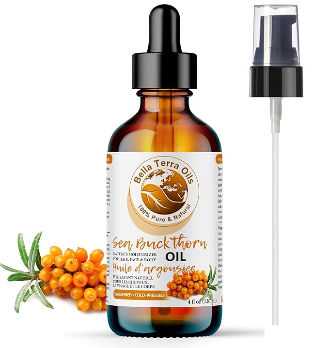 Bella Terra Oils - Seabuckthorn Berry Oil 4oz - Experience Nature's Luxurious Touch, Brimming with
