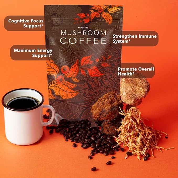 Mushroom Coffee With Lion's Mane, Reishi, Cordyceps, Shiitake, King Trumpet & Turkey Tail Everyday