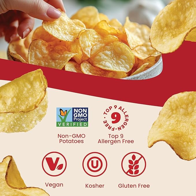 Jackson’s Classic Kettle Potato Chips (Variety Pack, 1.5 oz, Pack of 18) - Made with Premium