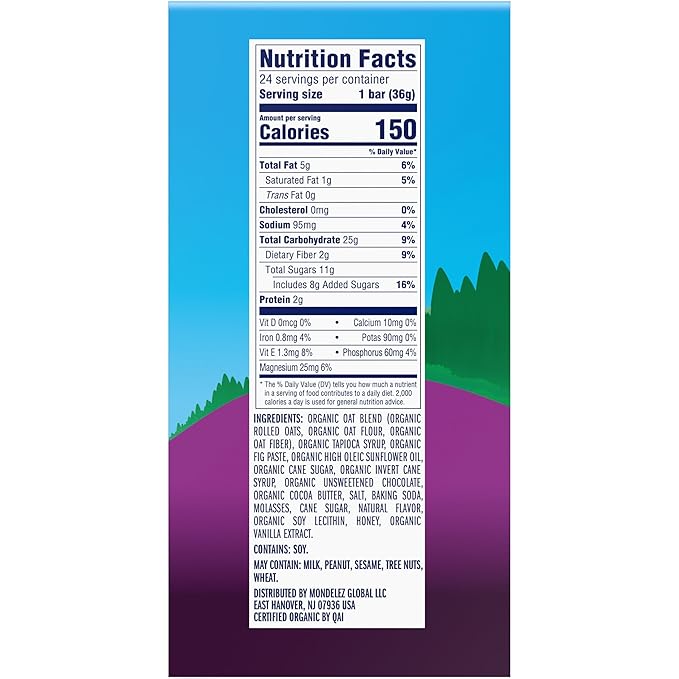 Zbar - Chocolate Chip - Soft-Baked Energy Snack Bars - Non-GMO - 12g Whole Grains - USDA Organic