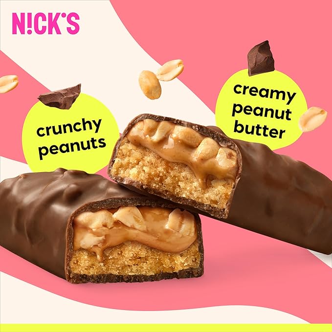 Nick?™s Peanut Butter Protein Bars ??12-Count Box | High Protein, Low Calories, Low Carbs, Keto