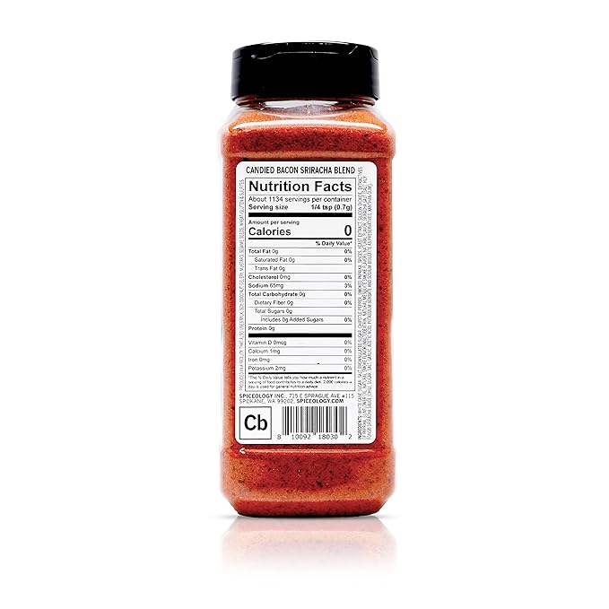 Spiceology - Candied Bacon Sriracha Spice Blend & Rub - Use On: Salmon, Sweet Potatoes, Chicken