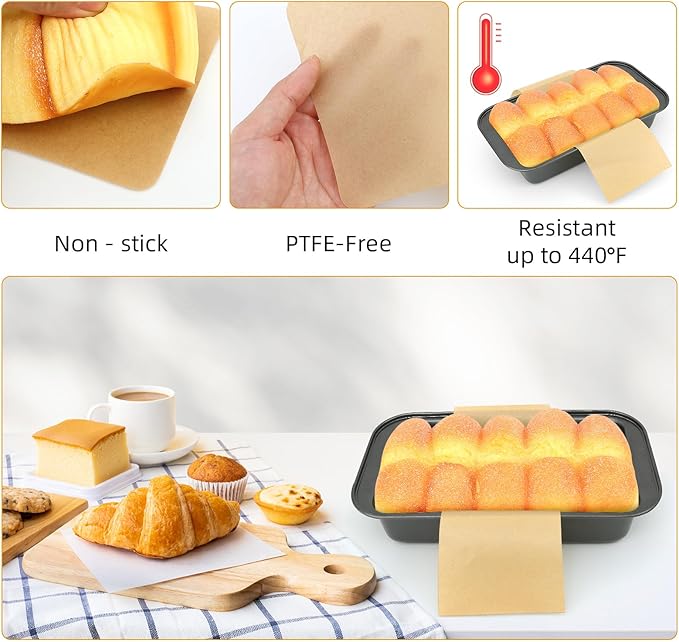 100 Sheets Loaf Pan Liners, Non-Stick Parchment Paper for Baking Toast,Sourdough,Cakes, Banana