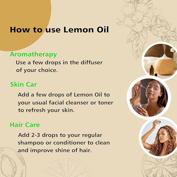 Lemon Essential Oil 1 Oz ??100% Pure Natural Lemon Oil for Cleaning, Diffuser, Skin, Massage & DIY