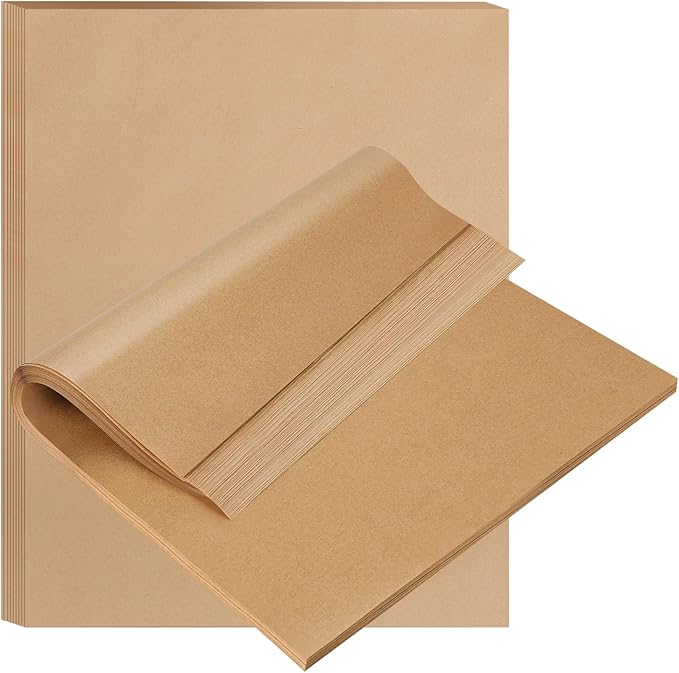 BYKITCHEN 12 x 16 Inch Parchment Paper Sheets, Non-Stick Precut Unbleached Baking Parchment Paper