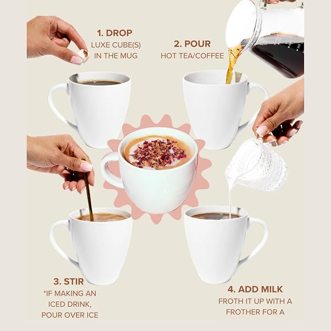 Tea Latte Sampler Kit by Teaspressa – Tasting Set with 4 Signature Organic Tea Blends & 4 Luxe