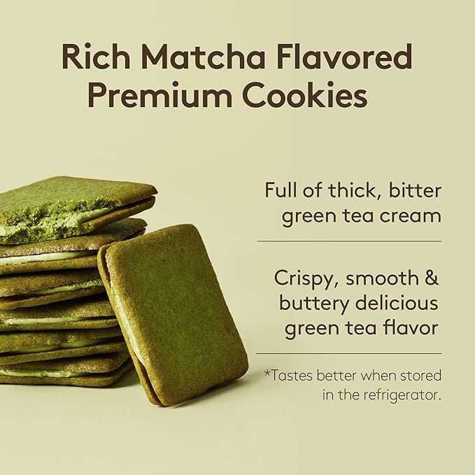 OSULLOC Langue de Chat Cookies (3.52oz, 100g) Korean Matcha Flavored Snacks | Asian Snacks, Premium