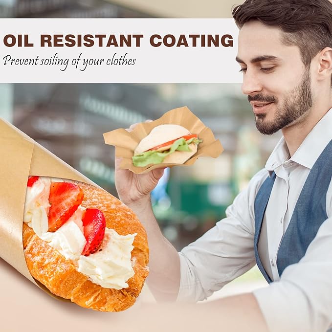 Sieral 5000 Sheets Sandwich Wrap Sheet 12 x 12 Inch Wax Paper Bulk Fast Food Basket Liners