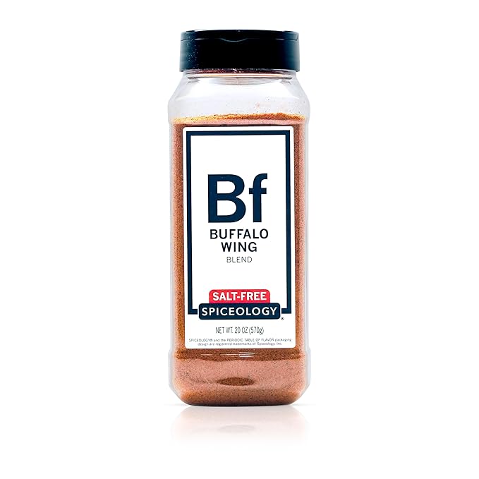 Spiceology – Buffalo Wing Salt-Free Seasoning – Tangy Spice Blend of Paprika, Chili Peppers, Tomato