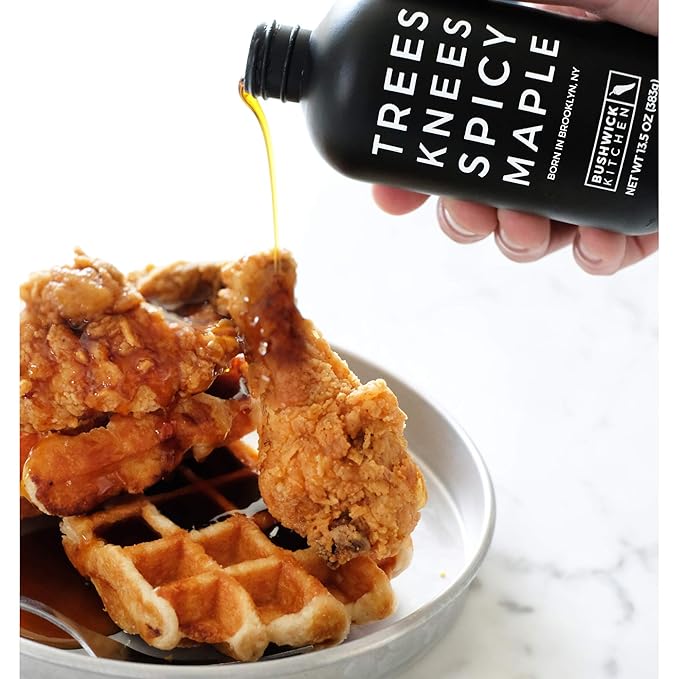 Trees Knees Spicy Maple, Organic Maple Syrup Infused with Habanero Peppers, 11.5 Ounce Bottle
