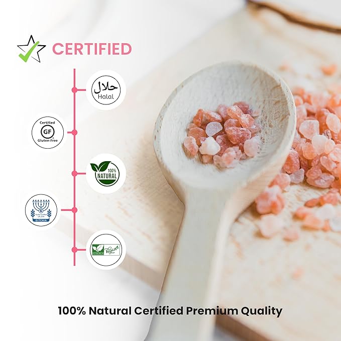 Pink Pantry Himalayan Pink Salt, 100% Pure Himalayan Salt, Non-GMO, Kosher Certified, No Additives