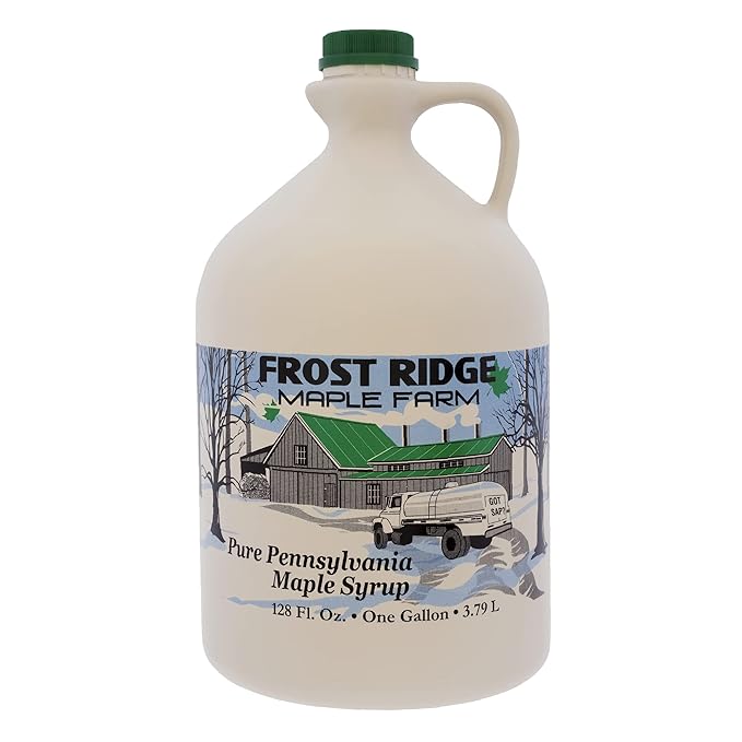Frost Ridge Maple Farm, Organic Maple Syrup, Grade A, Gallon (128 FL Oz), Dark Robust (formerly