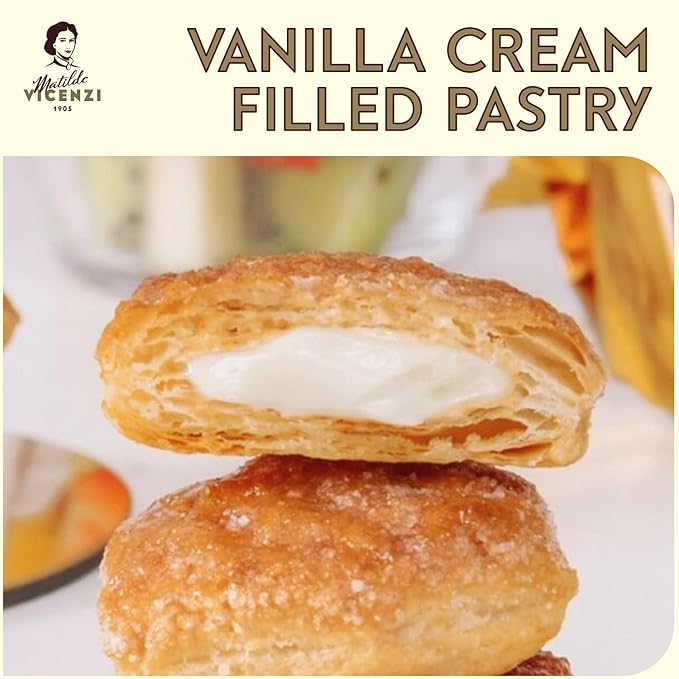 Tesoro Vanilla Filling by Pasticceria Matilde Vicenzi, Vanilla Cream Filled Puff Pastry Patisserie