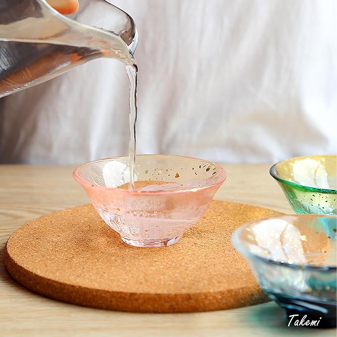 Japanese drinkware gift Handcrafted Mini Glass Set Elegant Japanese Sake Cups Perfect for Any