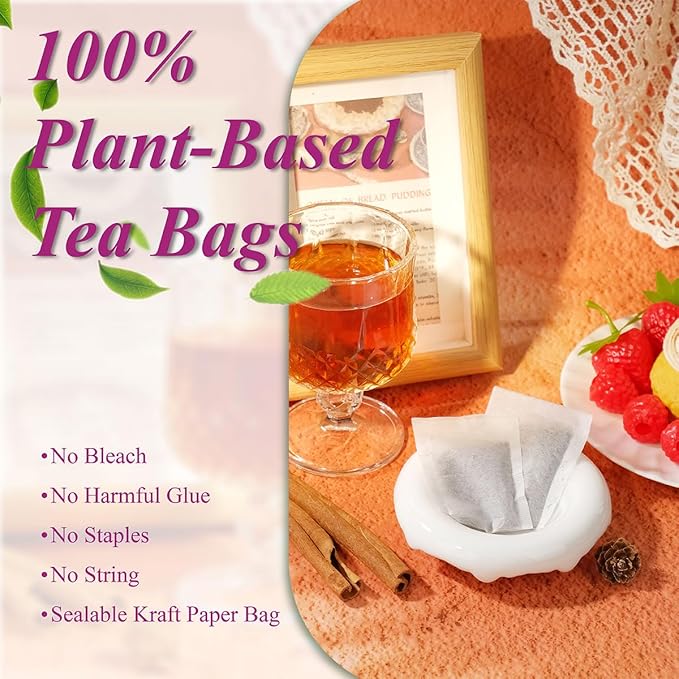 WT WEETEE Decaf Earl Grey Tea Bags, 100 Count CO2-Decaffeinated Black Tea Flavored with Bergamot