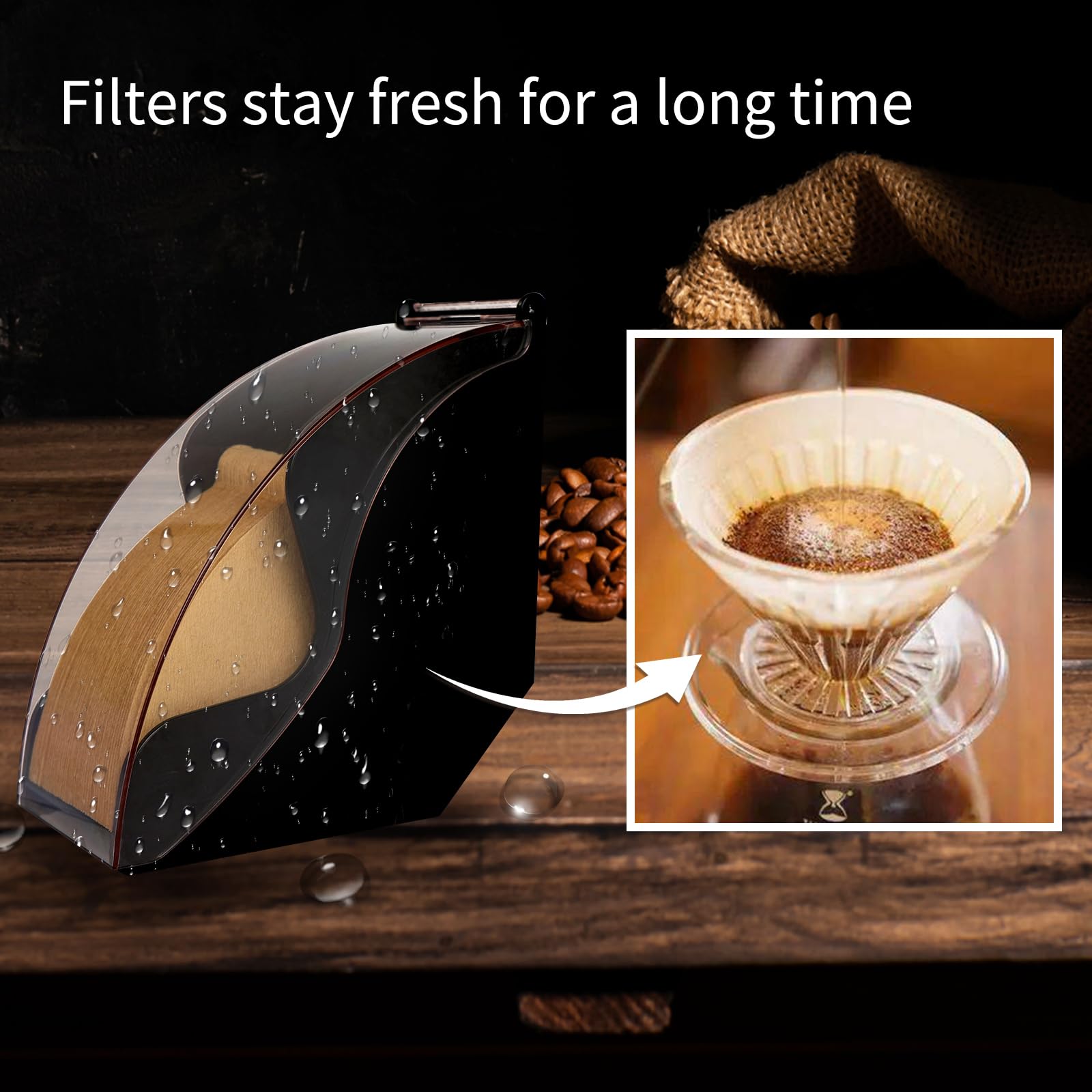 PADELE Coffee Filter Holder, Black