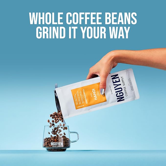 Nguyen Coffee Supply - Hanoi Robusta: Dark Roast Premium Whole Coffee Beans, Vietnamese Single