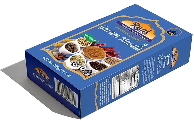 Rani Garam Masala Indian 11-Spice Blend 3.5oz (100g) Box Spice ~ All Natural, Salt-Free | Vegan |