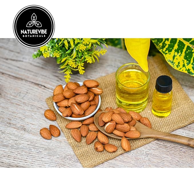 Naturevibe Botanicals Sweet Almond Oil 32 Ounces | 100% Pure and Natural Unrefined Cold Pressed