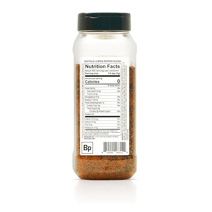 Spiceology ??Buffalo Lemon Pepper Seasoning ??Spicy & Tangy Spice Blend with Cracked Black Pepper