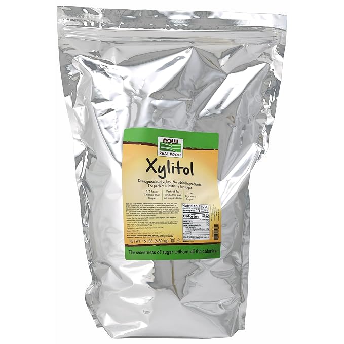 NOW Foods, Xylitol, Pure with No Added Ingredients, Keto-Friendly, Low Glycemic Impact, Low