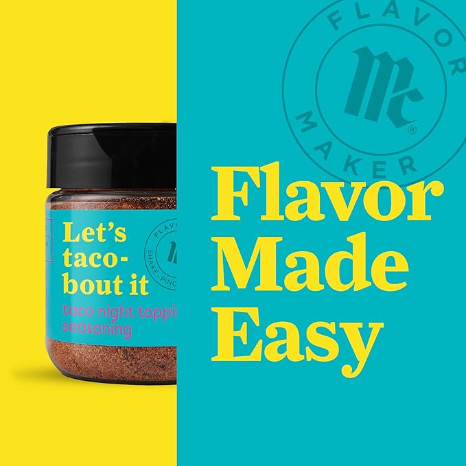 McCormick Taco Night Topping Seasoning, Flavor Maker, 4.7 oz