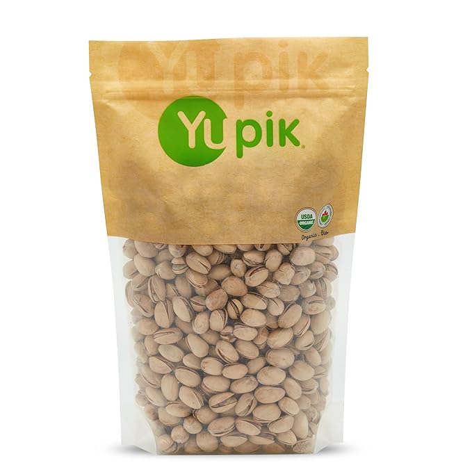 Yupik Organic Dry Roasted Salted Pistachios, In Shell, 2.2 lb (35.2 oz), Gluten-Free, Kosher
