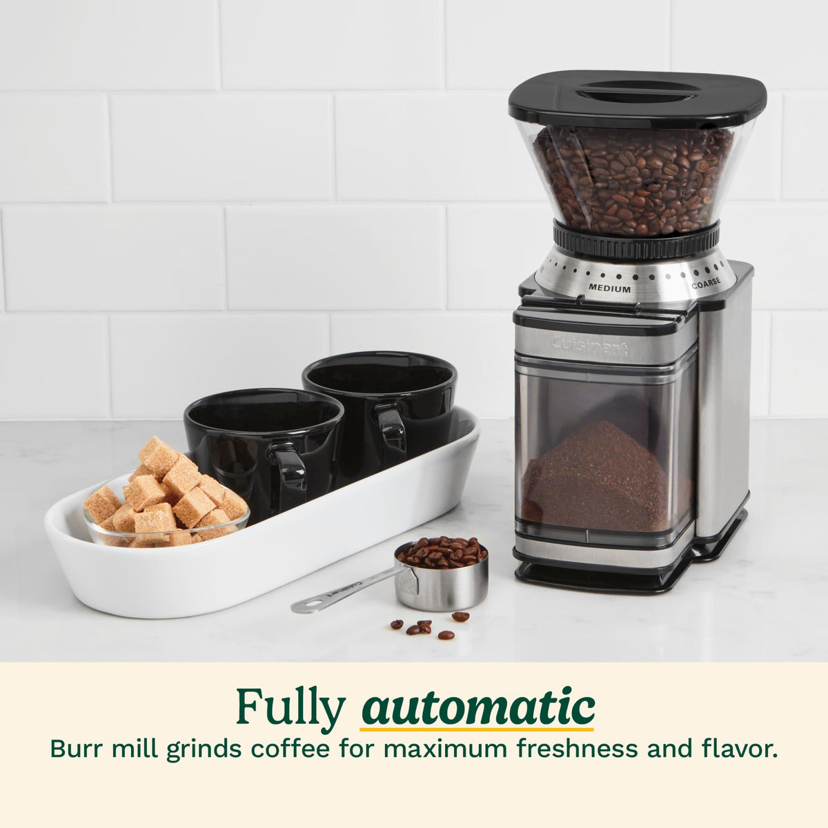 Cuisinart Electric Burr Coffee Grinder, 18-Position Selector, 4-18 Cups