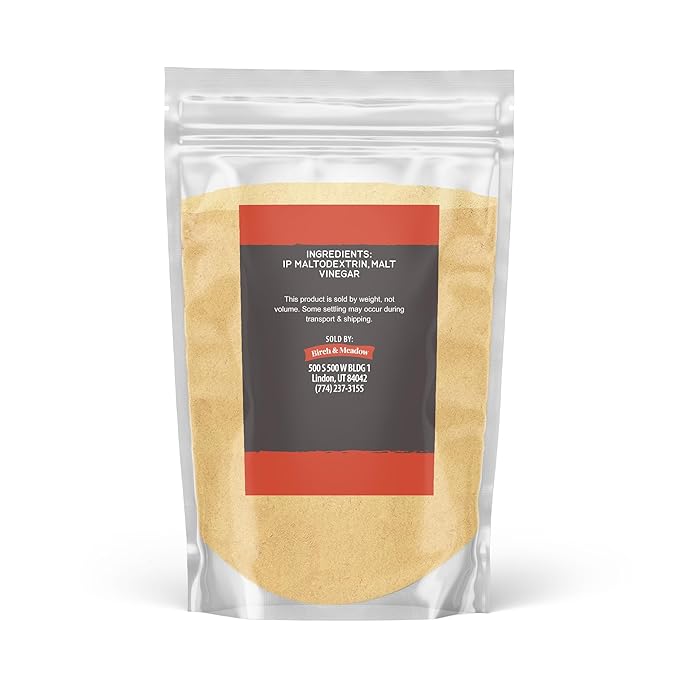 Birch & Meadow Malt Vinegar Powder, Tangy & Sweet Flavor, Dissolves Easily (4 Ounce)