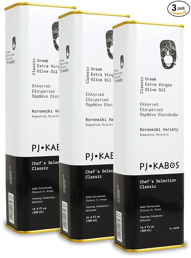 P.J. KABOS 2024/25 Harvest, Everyday Greek Extra Virgin Olive Oil, Kosher, Greece, Cold Extracted