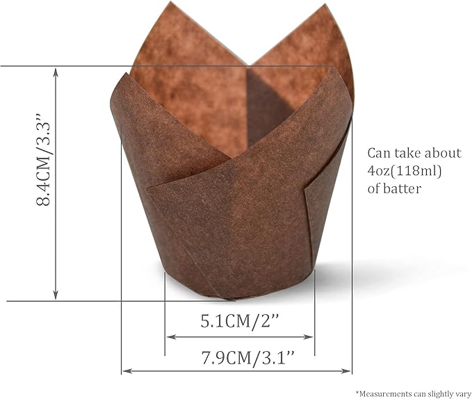 Unbleached Newspaper Medium Size Tulip Baking Cups Cupcake Liners Muffin Liners Greaseproof Paper