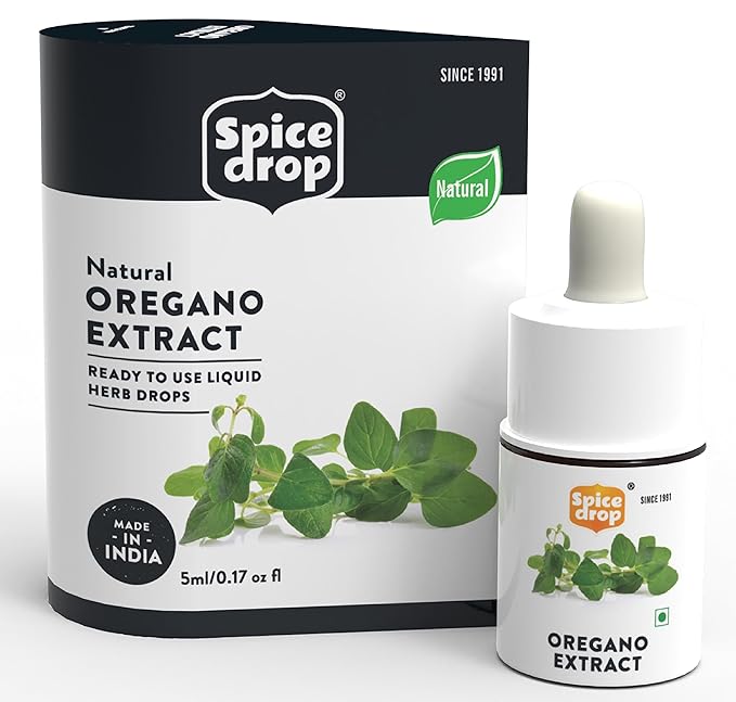 Spice Drop Oregano Extract | 100% Natural | For Soups, Pasta, Pizza, Spaghetti, Gourmet | 0.17oz