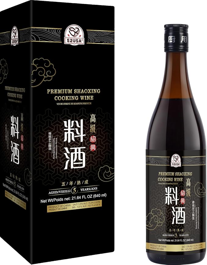 52USA Premium Shaoxing Cooking Wine, Chinese Asian Cooking Wine, Shao Hsing Rice Wine, Shaoxing