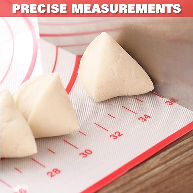 GREENRAIN Extra Large Silicone Pastry Mat Non Stick Baking Mat with Measurement Fondant Mat