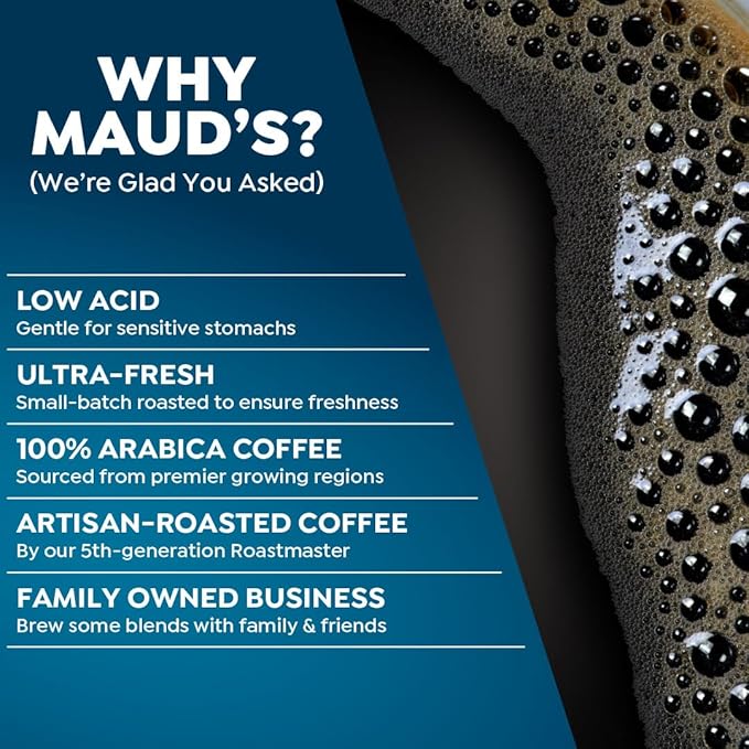 Maud's Decaf Medium Roast Coffee Pods, 100 ct, Decaffeinated Recyclable Single Serve Pods – 100%