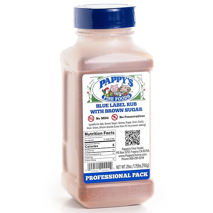 New Pappy's Blue Label Rub With Brown Sugar. Perfect for bbq and smoked brisket, steak, beef