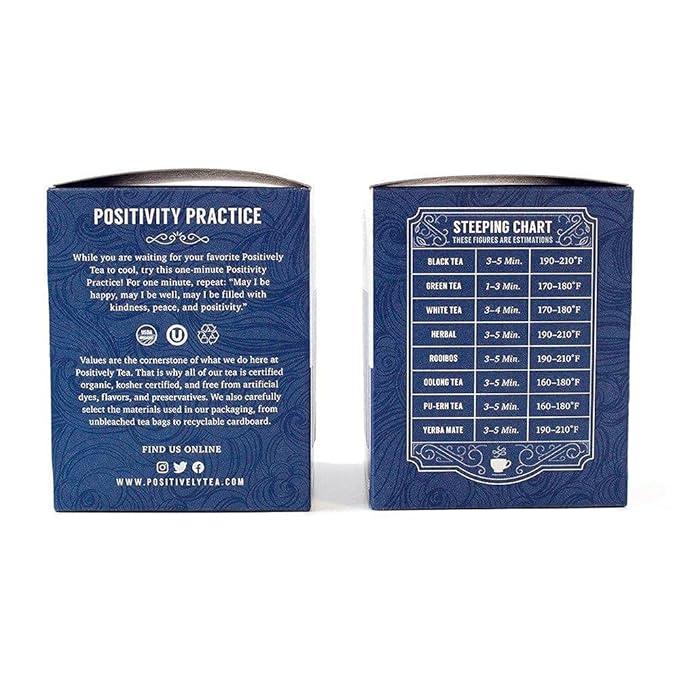 Organic Positively Tea Company, Earl Grey De La Crème Black Tea Bags, 20 Count