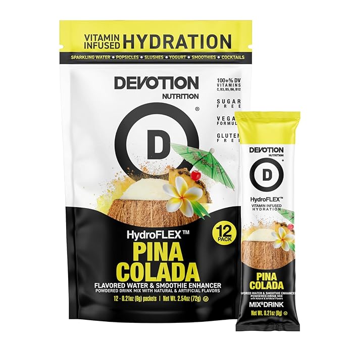 Devotion Nutrition HydroFLEX Water Flavoring Packets ??Sugar-Free Hydration with Vitamins &
