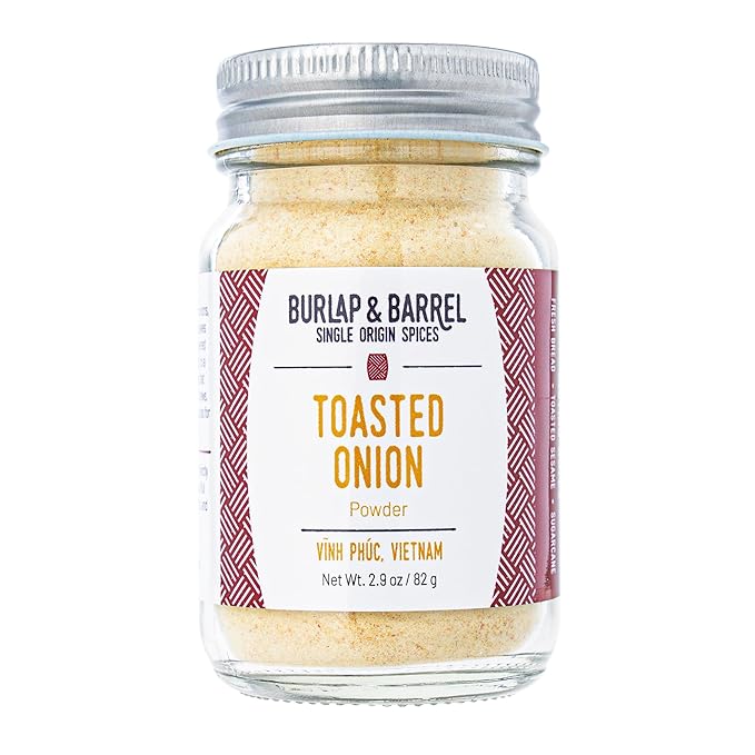 Burlap & Barrel Toasted Onion Powder – Rich, Savory-Sweet Flavor – Flavorful Onion Seasoning for