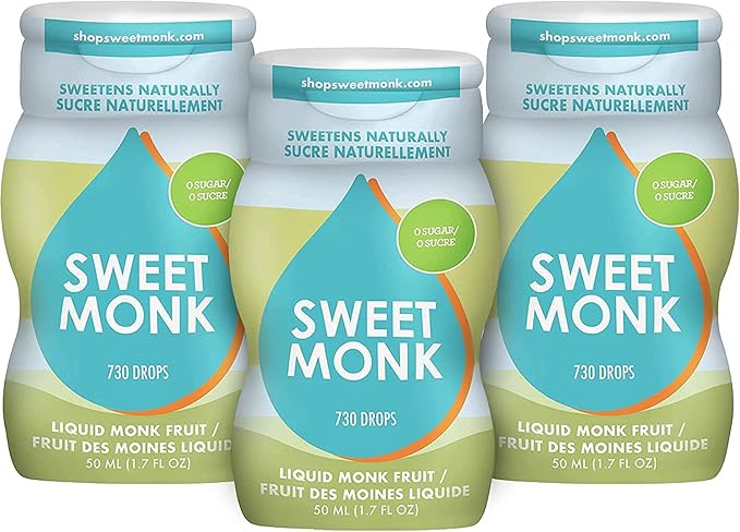 SweetMonk - 100% Pure Original Monk Fruit Sweetener Liquid Sugar Substitute - 50ml | No Water Added