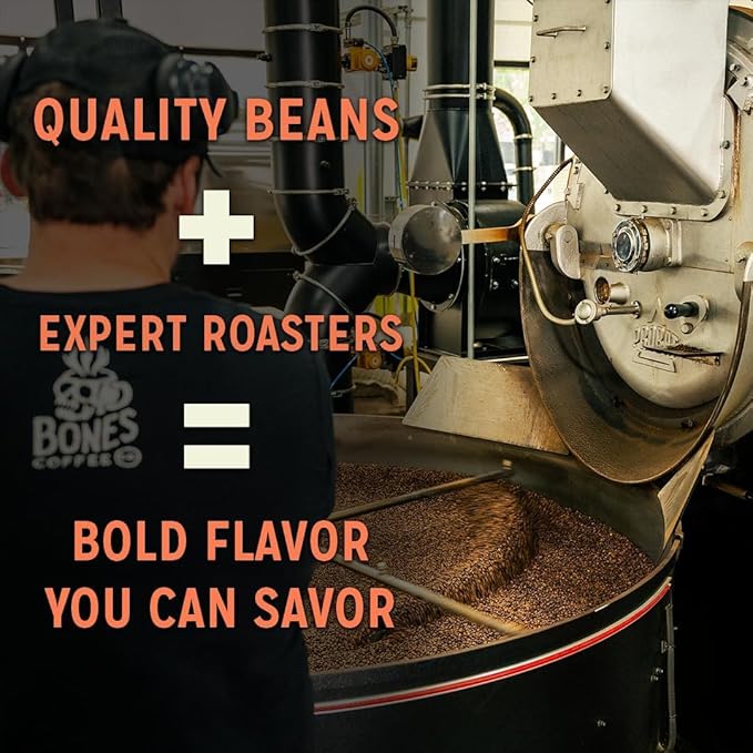 Bones Coffee Company Frosted Pumpkin Roll Flavored Coffee Pods, Low Acid Medium Roast Single-Serve