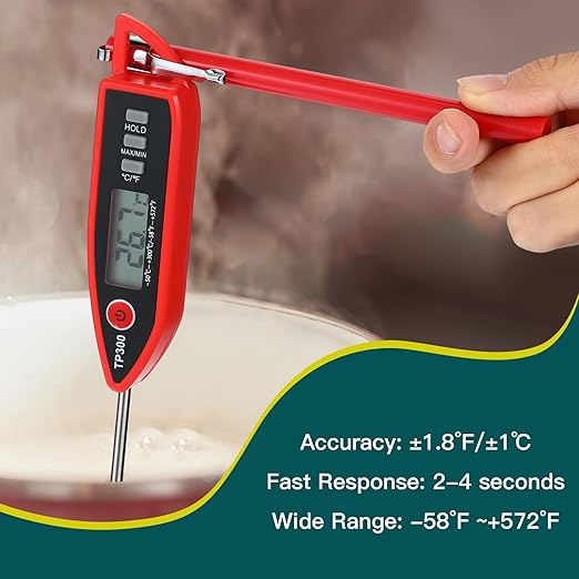 12 Set Waterproof Food Thermometer for Water, Liquid, Candle and Cooking Digital Meat Thermometer