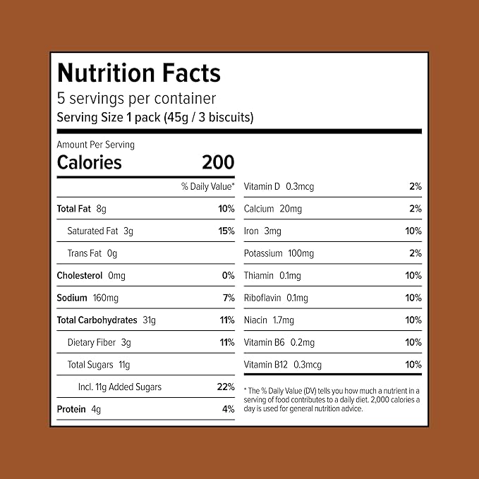 Sweet Loren's Vegan Breakfast Biscuits | Chocolate | 4g Protein, 19g Whole Grains | Plant Based