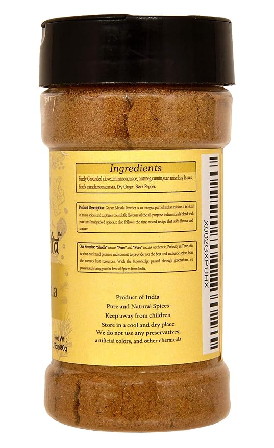 Shudh India Garam Masala Indian Spice Blend PET Jar ~ All Natural, Salt-Free | Vegan | No Colors |