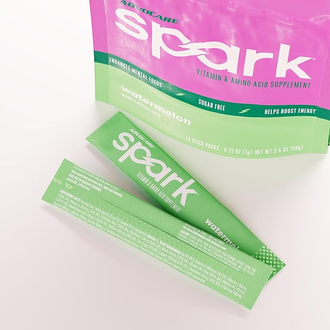 AdvoCare Spark Vitamin & Amino Acid Supplement - Focus & Energy Drink Powder Mix with Vitamin A