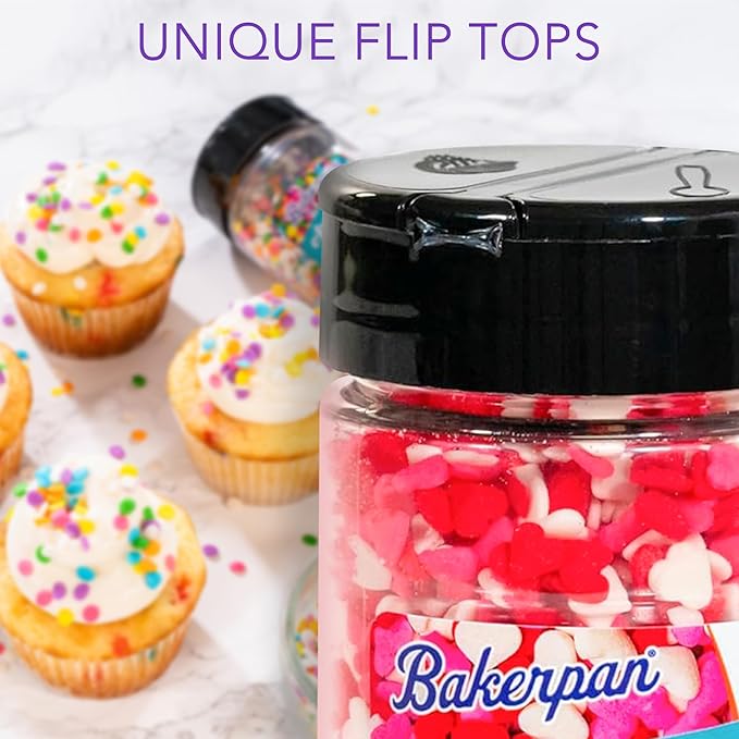 Bakerpan Quins Sprinkles for Cake Decorating - Fall Autumn Harvest Mix Confetti 4 Ounces