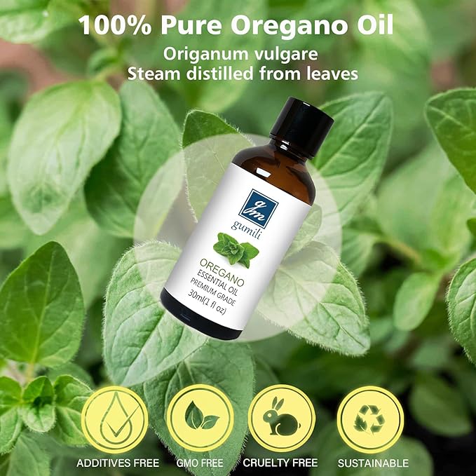 Oregano Essential Oil 1 Oz - 100% Pure & Natural Oregano Oil for Skin, Diffuser, Massage &