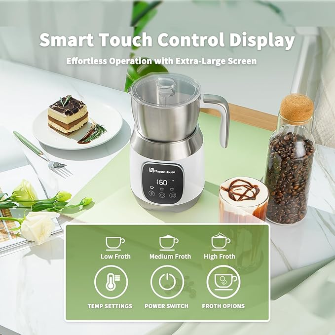 Maestri House Milk Frother, Variable Temp and Froth Thickness DualFro 600 Milk Frother Steamer